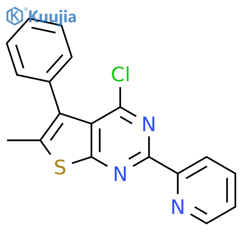 2-{4-chloro-6-methyl-5-phenylthieno2,3-dpyrimidin-2-yl}pyridine structure