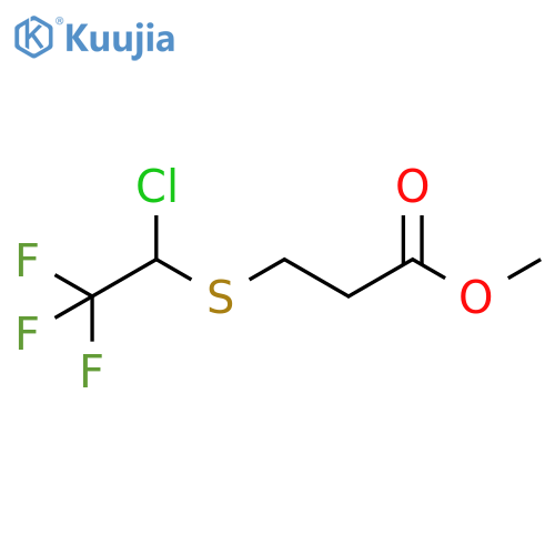 methyl 3-(1-chloro-2,2,2-trifluoroethyl)sulfanylpropanoate structure