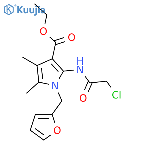 ethyl 2-(2-chloroacetamido)-1-(furan-2-yl)methyl-4,5-dimethyl-1H-pyrrole-3-carboxylate structure