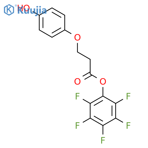 PROPANOIC ACID, 3-(4-HYDROXYPHENOXY)-, PENTAFLUOROPHENYL ESTER structure