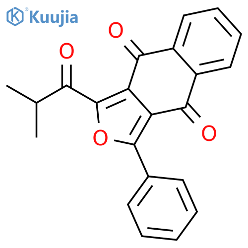 NAPHTHO[2,3-C]FURAN-4,9-DIONE, 1-(2-METHYL-1-OXOPROPYL)-3-PHENYL- structure