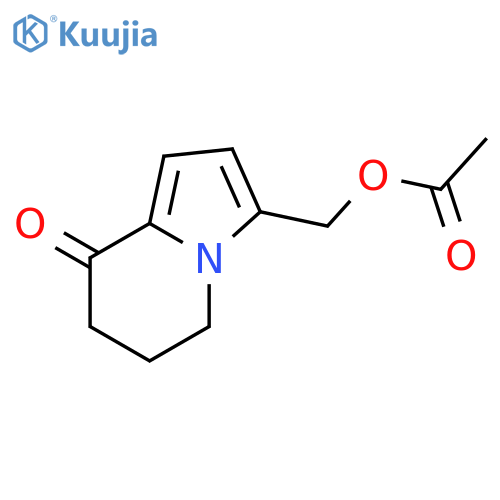 3-[(acetyloxy)methyl]-6,7-dihydro-8(5H)-Indolizinone structure