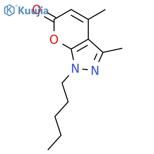 Pyrano[2,3-c]pyrazol-6(1H)-one, 3,4-dimethyl-1-pentyl- structure
