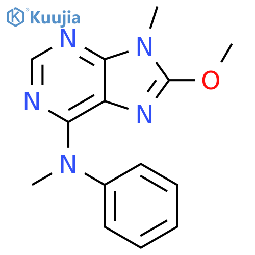 9H-Purin-6-amine, 8-methoxy-N,9-dimethyl-N-phenyl- structure