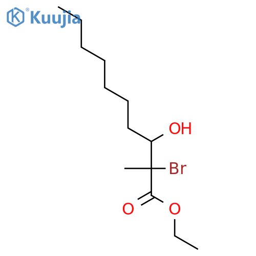 DECANOIC ACID, 2-BROMO-3-HYDROXY-2-METHYL-, ETHYL ESTER structure