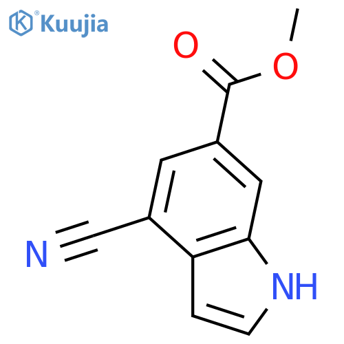 Methyl 4-cyano-1H-indole-6-carboxylate structure