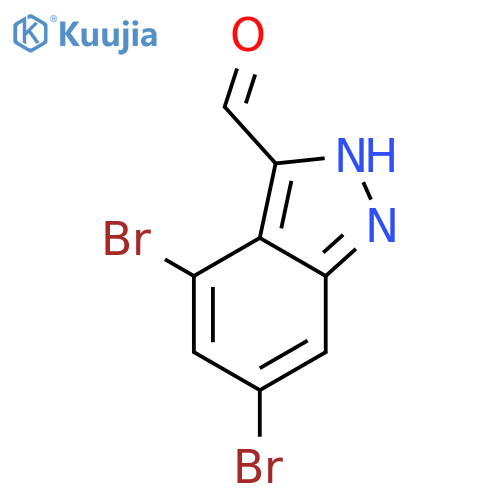 4,6-Dibromo-1H-indazole-3-carboxaldehyde structure