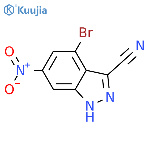 4-Bromo-6-nitro-1H-indazole-3-carbonitrile structure
