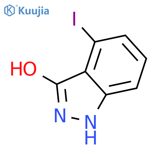 3-Hydroxy-4-iodo (1h)indazole structure
