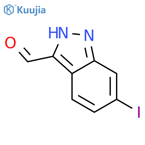 6-iodo-1H-indazole-3-carbaldehyde structure