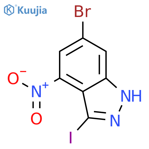 6-Bromo-3-iodo-4-nitro-1H-indazole structure
