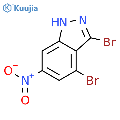 3,4-Dibromo-6-nitro-1H-indazole structure