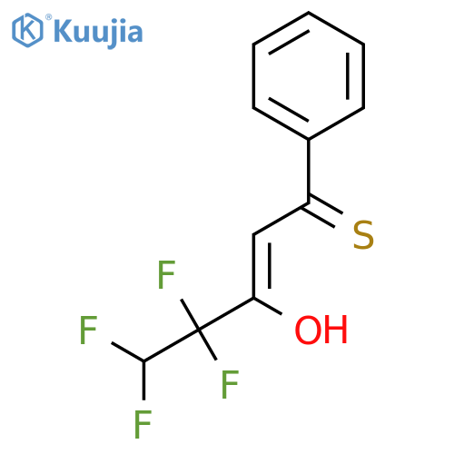 2-pentene-1-thione,4,4,5,5-tetrafluoro-3-hydroxy-1-phenyl- structure