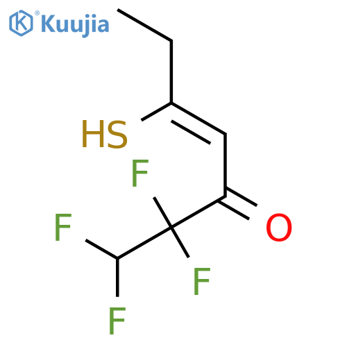 4-Hepten-3-one, 1,1,2,2-tetrafluoro-5-mercapto- structure