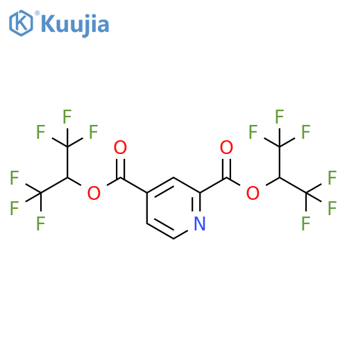 2,4-Pyridinedicarboxylic acid, 2,4-bis[2,2,2-trifluoro-1-(trifluoromethyl)ethyl] ester structure