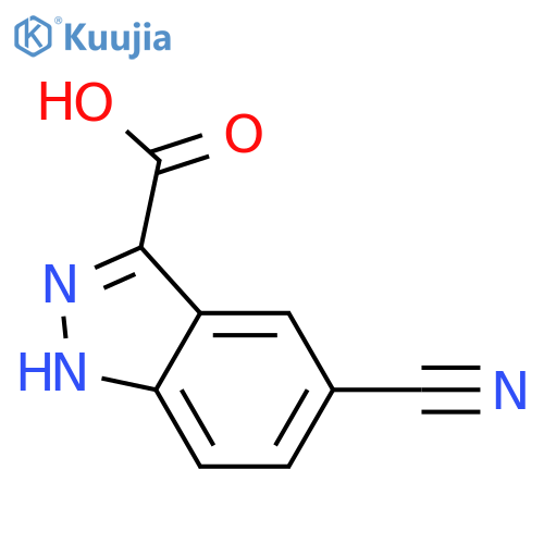 5-Cyano-1H-indazole-3-carboxylic acid structure