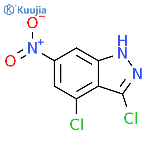 3,4-dichloro-6-nitro-2H-indazole structure