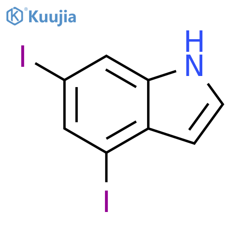 4,6-Diiodo-1H-indole structure