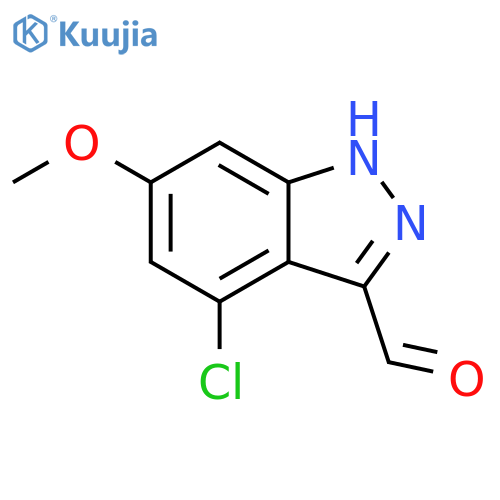 4-Chloro-6-methoxy-3-(1H)indazole carboxaldehyde structure