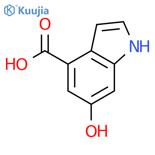 6-hydroxy-1H-indole-4-carboxylic acid structure