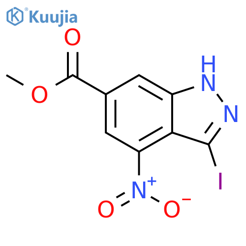 Methyl 3-iodo-4-nitro-1H-indazole-6-carboxylate structure