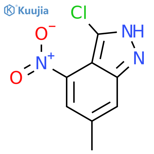 3-Chloro-6-methyl-4-nitro-(1H)indazole structure