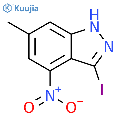 3-Iodo-6-methyl-4-nitro-(1H)indazole structure
