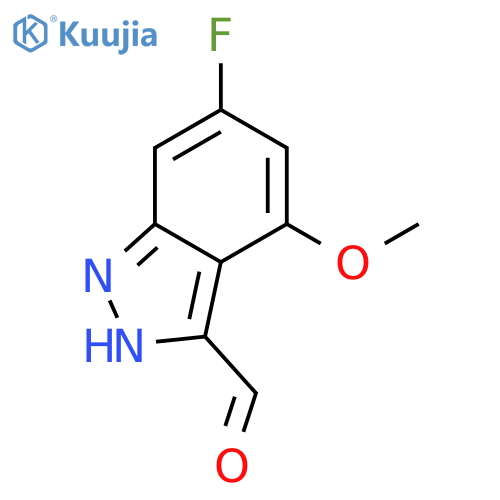 6-fluoro-4-methoxy-2H-indazole-3-carbaldehyde structure