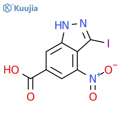3-Iodo-4-nitro-1H-indazole-6-carboxylic acid structure
