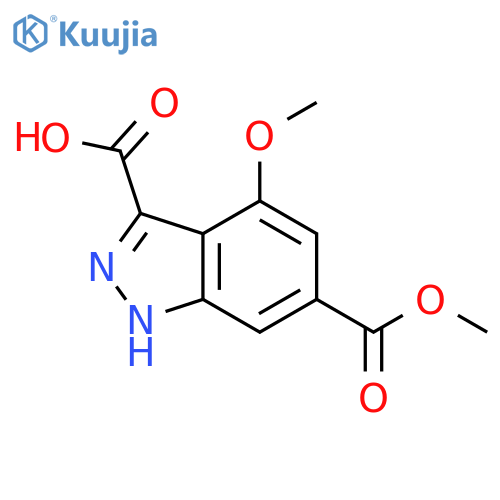 4-METHOXY-3,6-DICARBOXYLIC ACID-(1H)INDAZOLE 6-METHYL ESTER structure