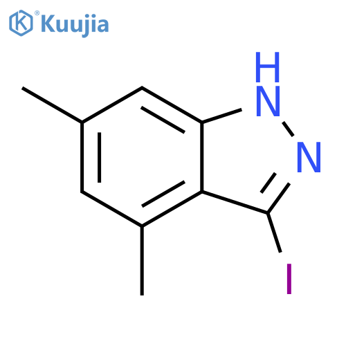 3-iodo-4,6-dimethyl-2H-indazole structure