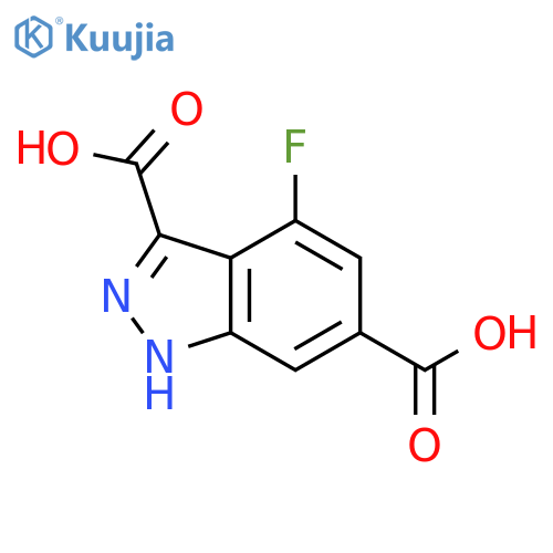 4-FLUORO-3,6-(1H)INDAZOLE DICARBOXYLIC ACID structure