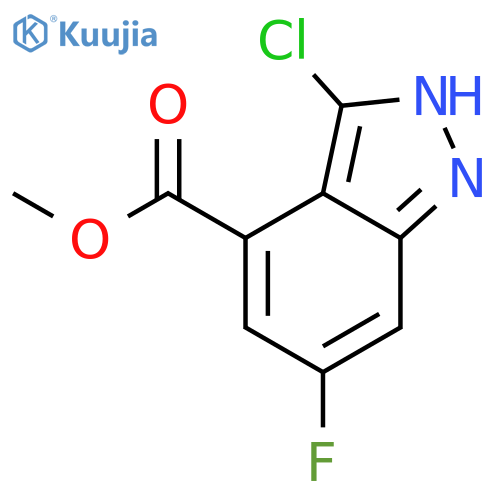 3-CHLORO-6-FLUORO-4-INDAZOLECARBOXYLIC ACID METHYL ESTER structure