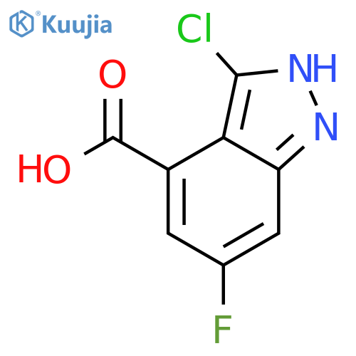 3-chloro-6-fluoro-1H-indazole-4-carboxylic acid structure
