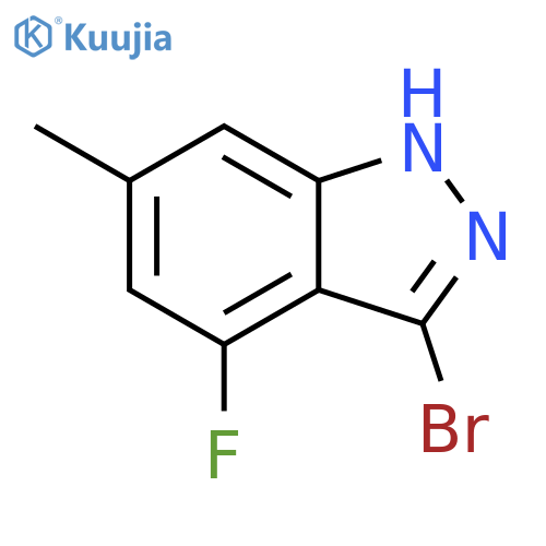3-Bromo-4-fluoro-6-methyl-1H-indazole structure