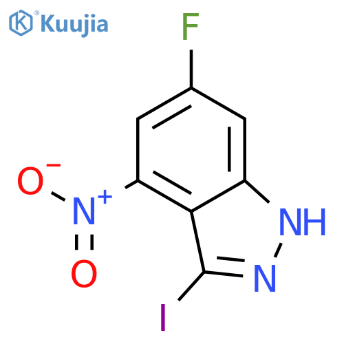 6-Fluoro-3-iodo-4-nitro-(1H)indazole structure