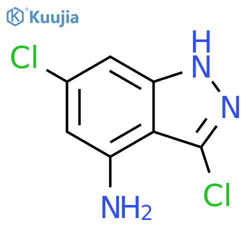 4-Amino-3,6-dichloro-(1H)-indazole structure