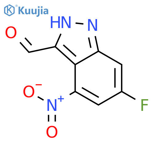 6-FLUORO-4-NITRO-3-(1H)INDAZOLE CARBOXALDEHYDE structure