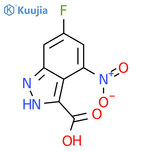 6-FLUORO-4-NITRO-3-(1H)INDAZOLE CARBOXYLIC ACID structure
