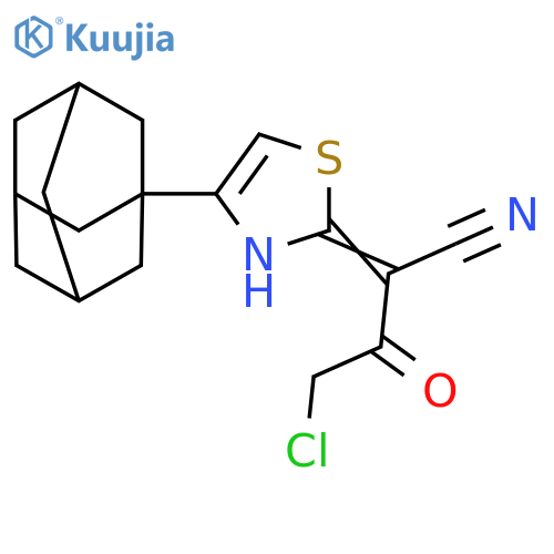 2-4-(adamantan-1-yl)-2,3-dihydro-1,3-thiazol-2-ylidene-4-chloro-3-oxobutanenitrile structure
