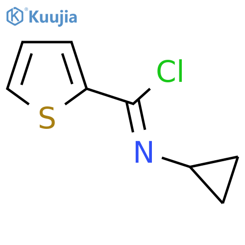 N-cyclopropylthiophene-2-carbonimidoyl chloride structure