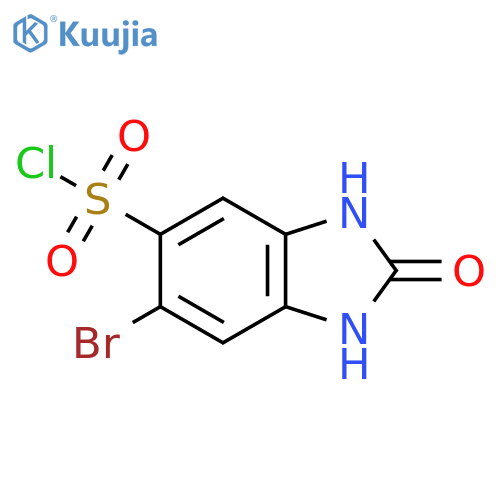 6-Bromo-2-oxo-2,3-dihydro-1H-1,3-benzodiazole-5-sulfonyl chloride structure