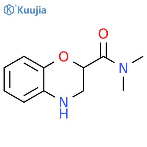 N,N-dimethyl-3,4-dihydro-2H-1,4-benzoxazine-2-carboxamide structure