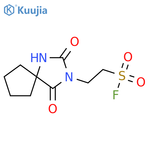 2-{2,4-Dioxo-1,3-diazaspiro4.4nonan-3-yl}ethane-1-sulfonyl fluoride structure