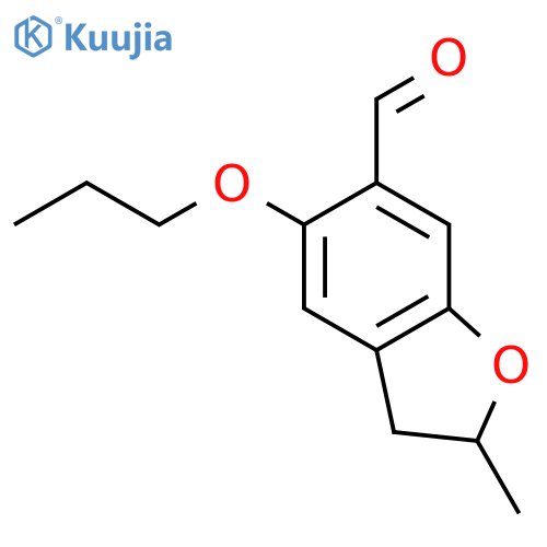 2-methyl-5-propoxy-2,3-dihydro-1-benzofuran-6-carbaldehyde structure