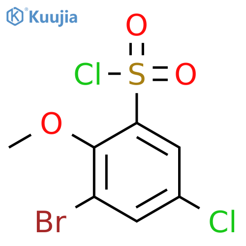 3-bromo-5-chloro-2-methoxy-benzene-1-sulfonyl chloride structure
