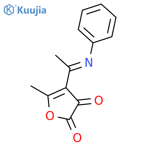 2,3-Furandione,5-methyl-4-[1-(phenylimino)ethyl]- structure
