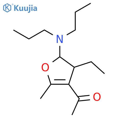 Ethanone, 1-[5-(dipropylamino)-4-ethyl-4,5-dihydro-2-methyl-3-furanyl]- structure
