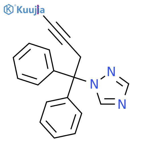 1H-1,2,4-Triazole, 1-(4-iodo-1,1-diphenyl-3-butynyl)- structure