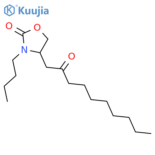 2-Oxazolidinone, 3-butyl-4-(2-oxodecyl)- structure